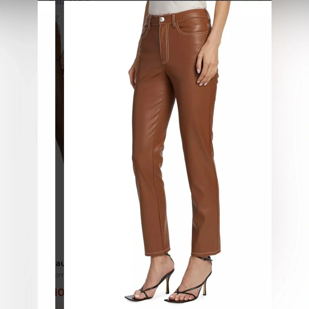 Staud -Women’s Elliot Faux Leather Pants (New!) - Picture 6 of 10